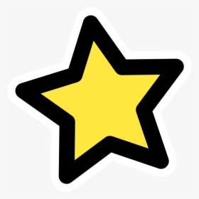 Golden Star Png Image - Simple Star Clipart Black And White, Transparent Png, Free Download