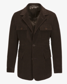 Firenze Dark Brown Corduroy Safari Jacket"  Title="firenze - Fleece Jackets, HD Png Download, Free Download