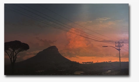 A True Cape Town Sunset Painting At Kensington Place - Overhead Power Line, HD Png Download, Free Download