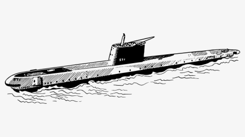 Big Image Png - Submarine Clipart Black And White, Transparent Png, Free Download
