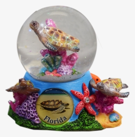 H3056-99 Sea Turtle 65mm Snow Globe W/emblemtic - Figurine, HD Png Download, Free Download