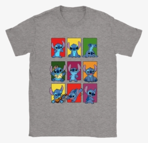 Nine Moments Of Stitch Happy Funny Disney Shirts - T Shirt Pokémon One Piece, HD Png Download, Free Download