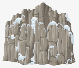 Alpine Landscape Snow Clifface Clipart - Rock Cliff Clip Art, HD Png Download, Free Download