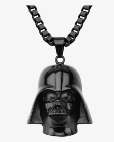 Darth Vader Black Mask Pendant With Chain , Png Download - Pendant, Transparent Png, Free Download