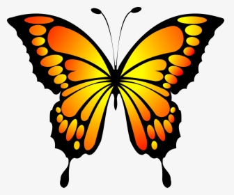 Yellow And Red Butterfly, HD Png Download, Free Download