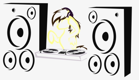 Turntables Drawing Transparent Tumblr - Speakers Drawing Clipart, HD Png Download, Free Download