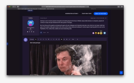 Elon Musk Smoke Joint, HD Png Download, Free Download