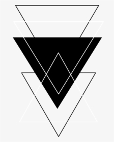 Triangle Black White Tumblr Freetoedit Nature Triangle - Png, Transparent Png, Free Download