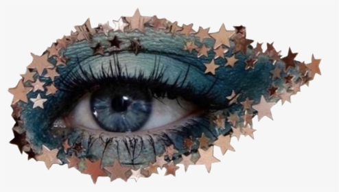 #eye #aesthetic #blue #stars #glitter #png - Blue Eyes Png Aesthetic, Transparent Png, Free Download