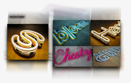 Colorful Lighting Neon Letter Sign Glass Neon Sign - Calligraphy, HD Png Download, Free Download