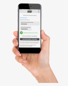 Smart Start Client Portal On Smartphone - Celular Mano Png, Transparent Png, Free Download