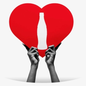 Heart With Coca Cola Bottle, HD Png Download, Free Download