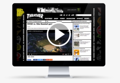 Fod Thrasher Video Desktop Display, HD Png Download, Free Download