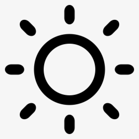 Sunlight - Sun Icon Png Black, Transparent Png, Free Download