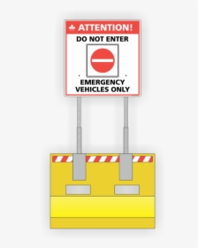 Sun-s11049 - Do Not Enter Emergency Vehicles, HD Png Download, Free Download