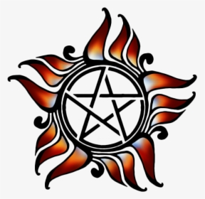 Pentacle Clipart Supernatural - Anti Possession Tattoo Color, HD Png Download, Free Download