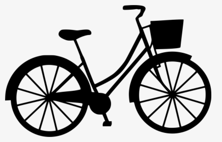 Bicycle,racing Bicycle,monochrome Photography - Bicycle With Basket Clip Art, HD Png Download, Free Download