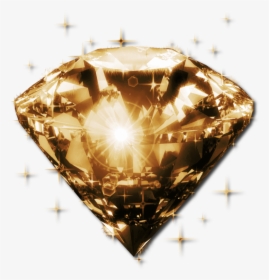 Sparkling Diamond, Sparkle, Glow - Gold Sparkling Png Diamond, Transparent Png, Free Download
