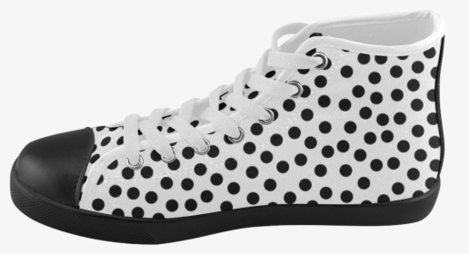 Black Polka Dot Design Women"s High Top Canvas Shoes - Juletræstæppe Ferm Living, HD Png Download, Free Download