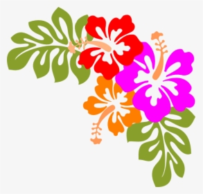 Luau Clip Art Borders Free - Tropical Flowers Clipart Png, Transparent Png, Free Download