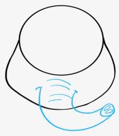 How To Draw Baby Elephant - Circle, HD Png Download, Free Download