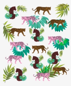 Pattern Tigers Leaves, HD Png Download, Free Download