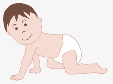 Baby In Diaper Crawling - Crawling, HD Png Download, Free Download