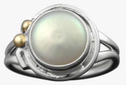 Squiggle Ring With Pearl - Titanium Ring, HD Png Download, Free Download