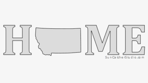 Montana Home Stencil Pattern Shape State Clip Art Outline, HD Png Download, Free Download