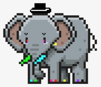 Elephant Pixel Art, HD Png Download, Free Download