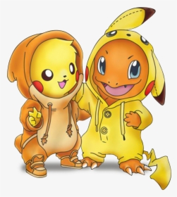 Pikachu In Charmander Costume, HD Png Download, Free Download