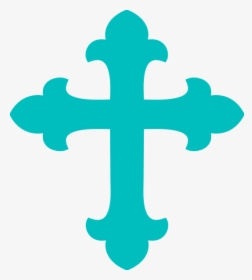 Light Teal Clip Art - Baby Cross Clipart, HD Png Download, Free Download