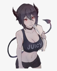 Transparent Anime Girl - Anime Cute Demon Girl, HD Png Download, Free Download