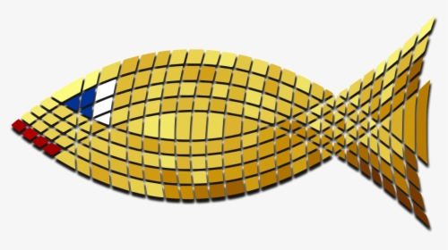 Tiled Gold Fish Svg Clip Arts - Fish Mosaic Drawing, HD Png Download, Free Download