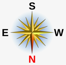 Compass Rose En Small S - South Facing Compass Rose, HD Png Download, Free Download
