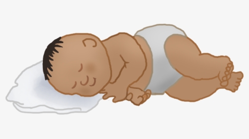 Black Haired Baby Sleeping Clip Art - Cartoon, HD Png Download, Free Download