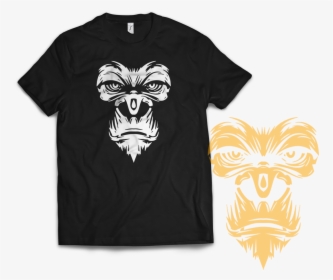 Gorilla Face Front T-shirt - Gorilla, HD Png Download, Free Download
