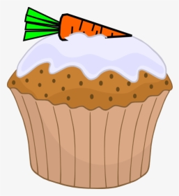 Free Stock Muffin Clip Art At - Carrot Cake Clipart, HD Png Download, Free Download