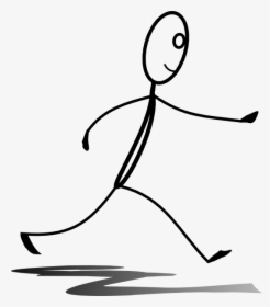 Stickman Running Svg Clip Arts - Stick Figure Walking Clipart, HD Png Download, Free Download