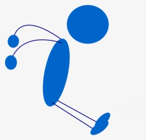 Landing Blue Stick Man Svg Clip Arts - Landing Stick Man, HD Png Download, Free Download