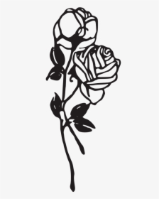 Roses Flowers Floral - Black And White Rose Png, Transparent Png, Free Download