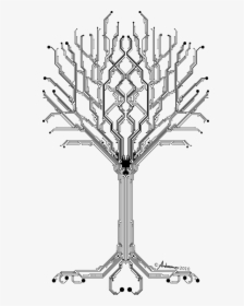 Circuitry Vector Art - Tree Of Life Tattoo Kabbalah, HD Png Download, Free Download