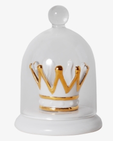 Gold And White Crown Porcelain Display Jar - Tiara, HD Png Download, Free Download