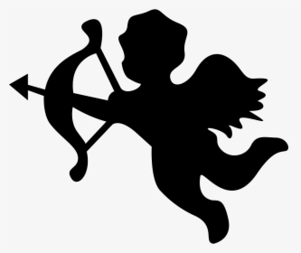 Cupid Angel Silhouette - Cupid Icon Png, Transparent Png, Free Download