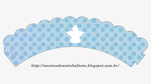 Angel Silhouette Papers In Light Blue Free Printable - Wrappers Para Cupcakes Png, Transparent Png, Free Download
