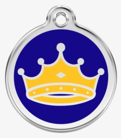 Crown King Prince Dog Id Tag, Blue & Yellow Enameling, - King Tag, HD Png Download, Free Download