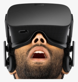 Man"s Reaction To Oculus Rift Training - Virtual Reality Goggles Transparent Background, HD Png Download, Free Download