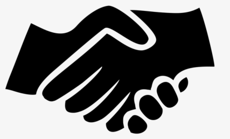 Black Handshake Icon - Hand Shake Black And White Png, Transparent Png, Free Download