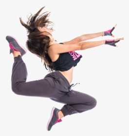 Lady Jumping In A Dance Pose - Dance Poses For Zumba, HD Png Download, Free Download