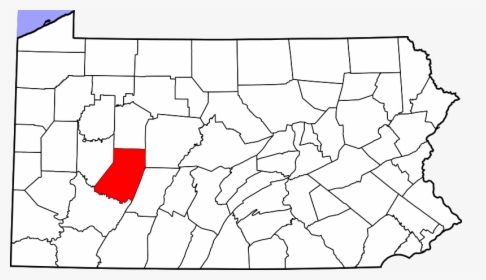Map Of Pennsylvania Highlighting Indiana County - Draw A Map Of Pennsylvania, HD Png Download, Free Download